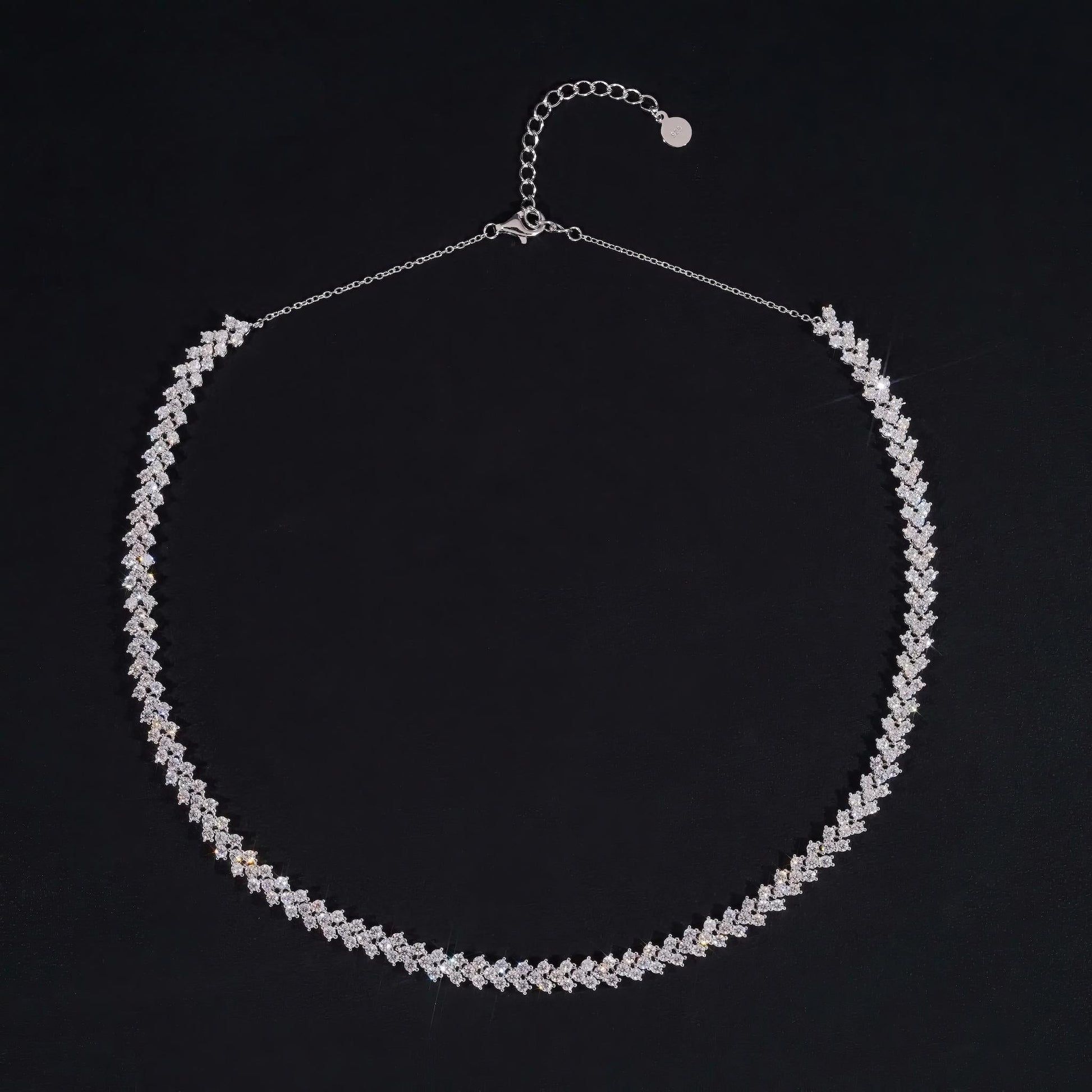 New Style Luxury Necklace 925 Sterling Silver Hip Hop Moissanite Tennis Necklace High Quality Custom Necklace for Men Women