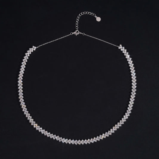 New Style Luxury Necklace 925 Sterling Silver Hip Hop Moissanite Tennis Necklace High Quality Custom Necklace for Men Women