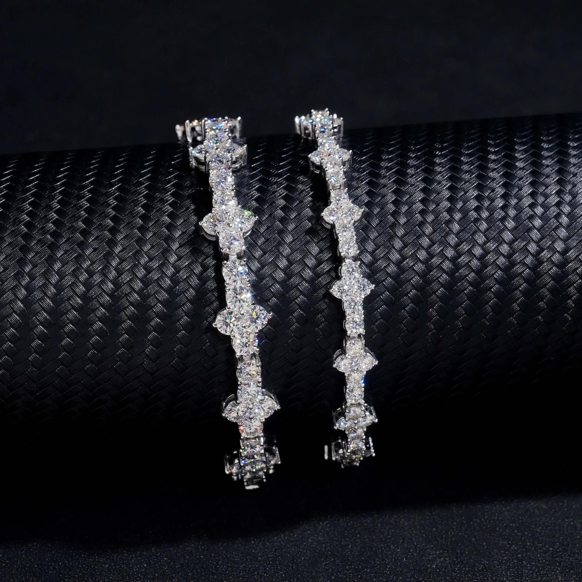New Arrivals Tiny Cross Chian 925 Sterling Silver Bracelet Pass Diamond Tester GRA Certified VVS Moissanite Tennis Necklace