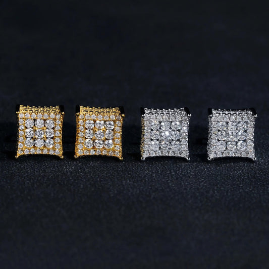 Pass Diamond Tester Fashion Jewelry Wholesale Price Luxury S925 Sterling Silver Vvs Moissanite Diamond Jewelry Stud Earrings