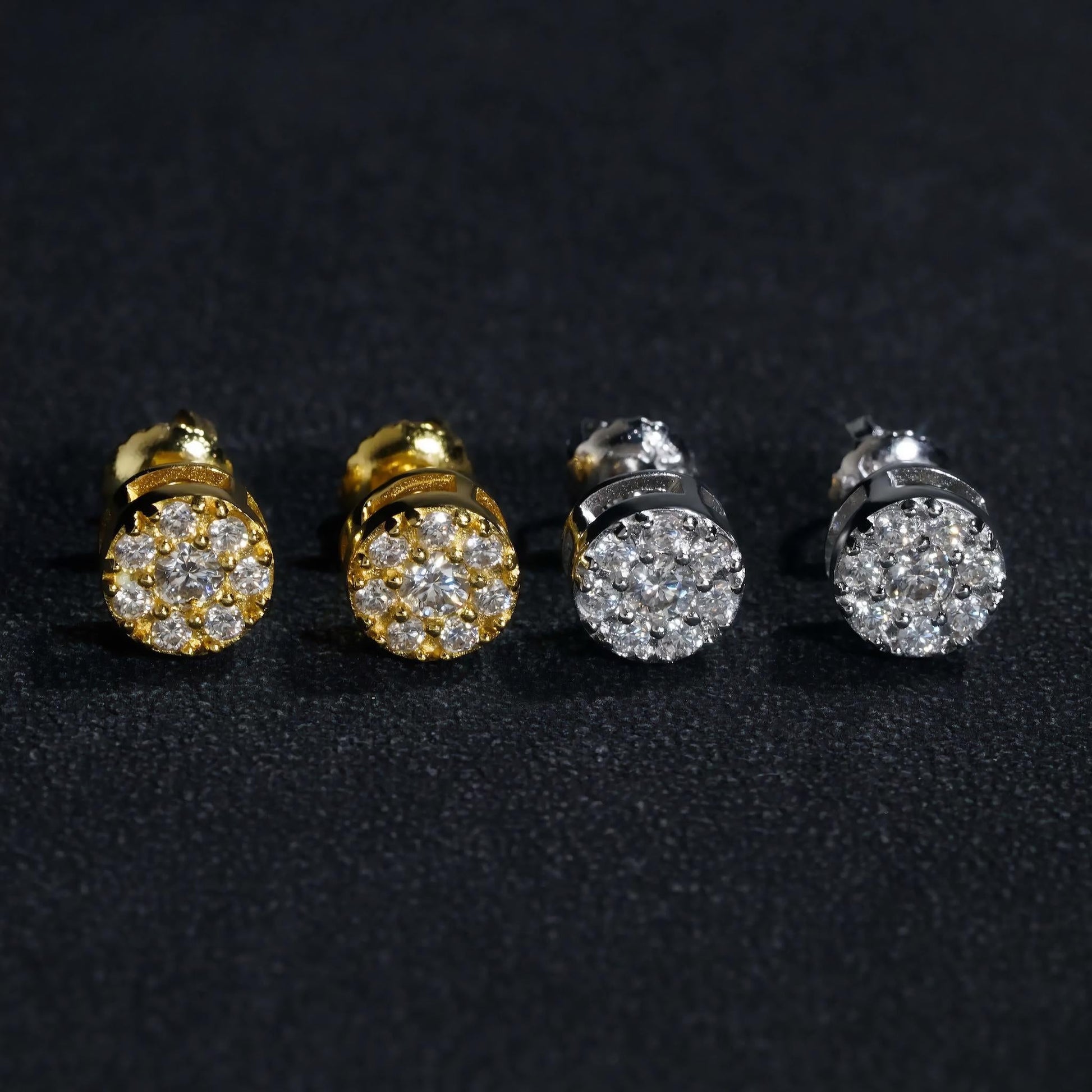 Shining Jewelry 925 Sterling Silver With Vvs Moissanite Jewelry Fashion Jewelry Moissanite Earring Stud
