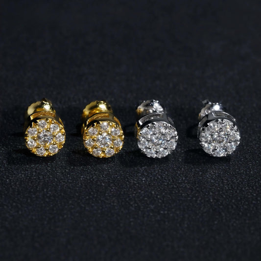 Shining Jewelry 925 Sterling Silver With Vvs Moissanite Jewelry Fashion Jewelry Moissanite Earring Stud