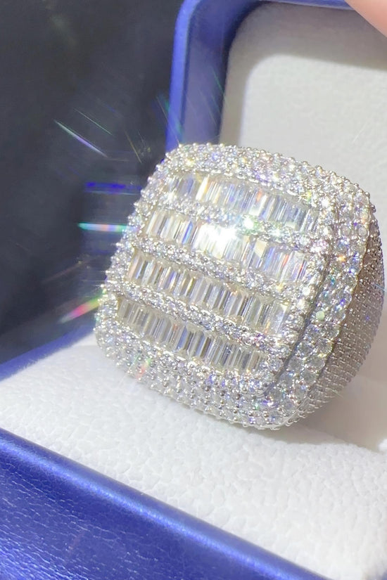 Ready to Ship Lan Diamond Jewelry Custom Ring Silver 925 Vvs Moissanite Iced Out Hip Hop Jewelry Mens Ring