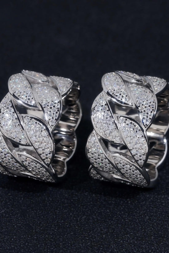 Cuban Ring Gold Plated Fine Jewelry Fast Shipping GRA Moissanite 925 Silver Iced Out Hip Hop Men's Rings