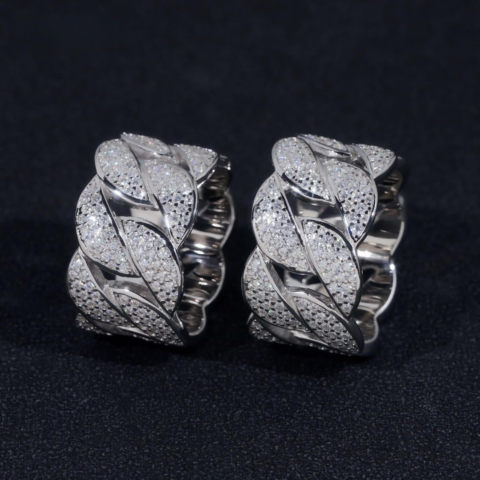 Cuban Ring Gold Plated Fine Jewelry Fast Shipping GRA Moissanite 925 Silver Iced Out Hip Hop Men's Rings