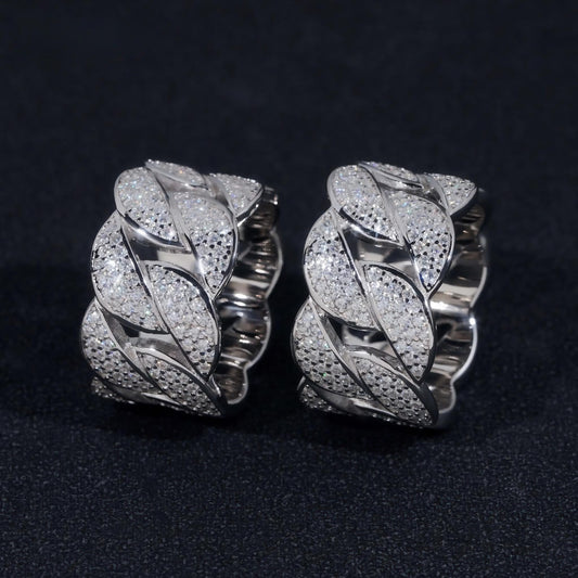 Cuban Ring Gold Plated Fine Jewelry Fast Shipping GRA Moissanite 925 Silver Iced Out Hip Hop Men's Rings