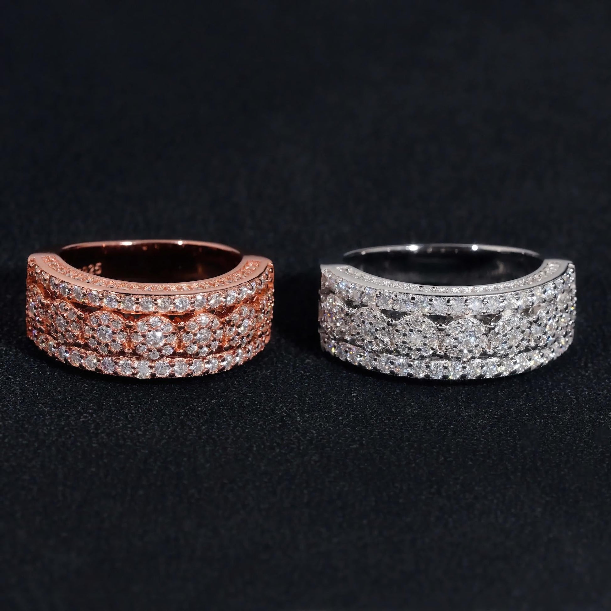 GRA Certificate 925 Sterling Silver Gold Plated Hip Hop Jewelry New Style VVS Diamond Moissanite Hip Hop Ring