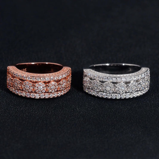 GRA Certificate 925 Sterling Silver Gold Plated Hip Hop Jewelry New Style VVS Diamond Moissanite Hip Hop Ring