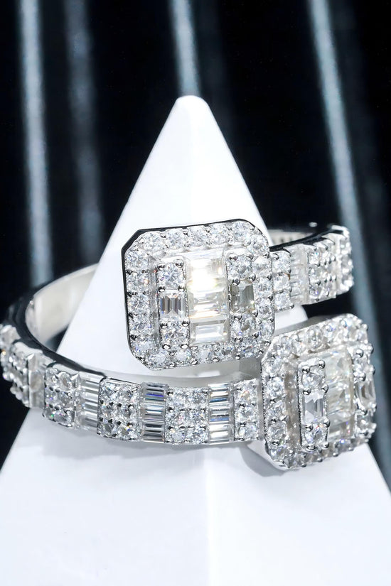 Hot Sale Designs baguette Moissanite Men's Ring Gold Plated 925 Sterling Silver Pass Diamond Tester D Moissanite Iced Out Rings