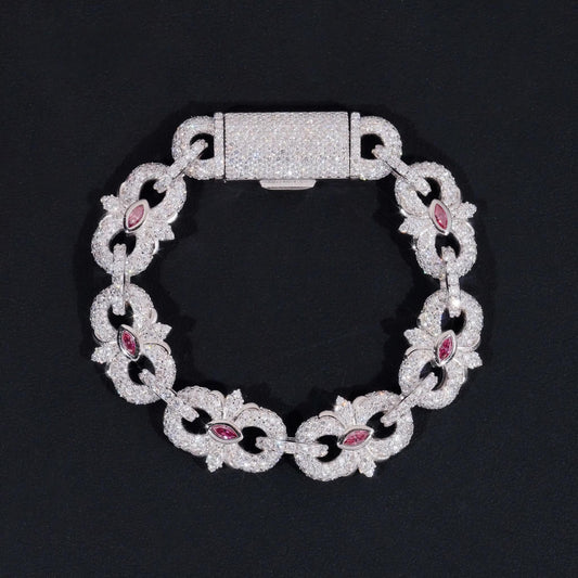 Pass Diamond Tester Silver 925 Gold Plated Hip Hop Jewelry Custom Men Eye Cross Color VVS Moissanite Cuban Link Chain Bracelet