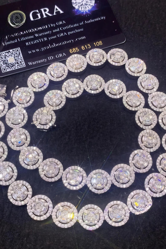 Hip Hop Jewelry Iced Out Cuban Link Necklace 13mm 925 Sterling Silver Moissanite Diamond Cuban Link Chain