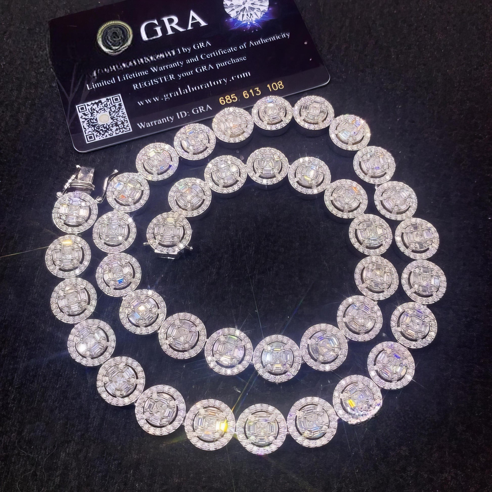 Hip Hop Jewelry Iced Out Cuban Link Necklace 13mm 925 Sterling Silver Moissanite Diamond Cuban Link Chain