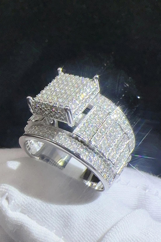 Fine Jewelry Women Rings Sterling Silver 925 Lab Diamond Vvs Moissanite Iced Out Diamond Hip Hop Iced Out Jewelry Ring