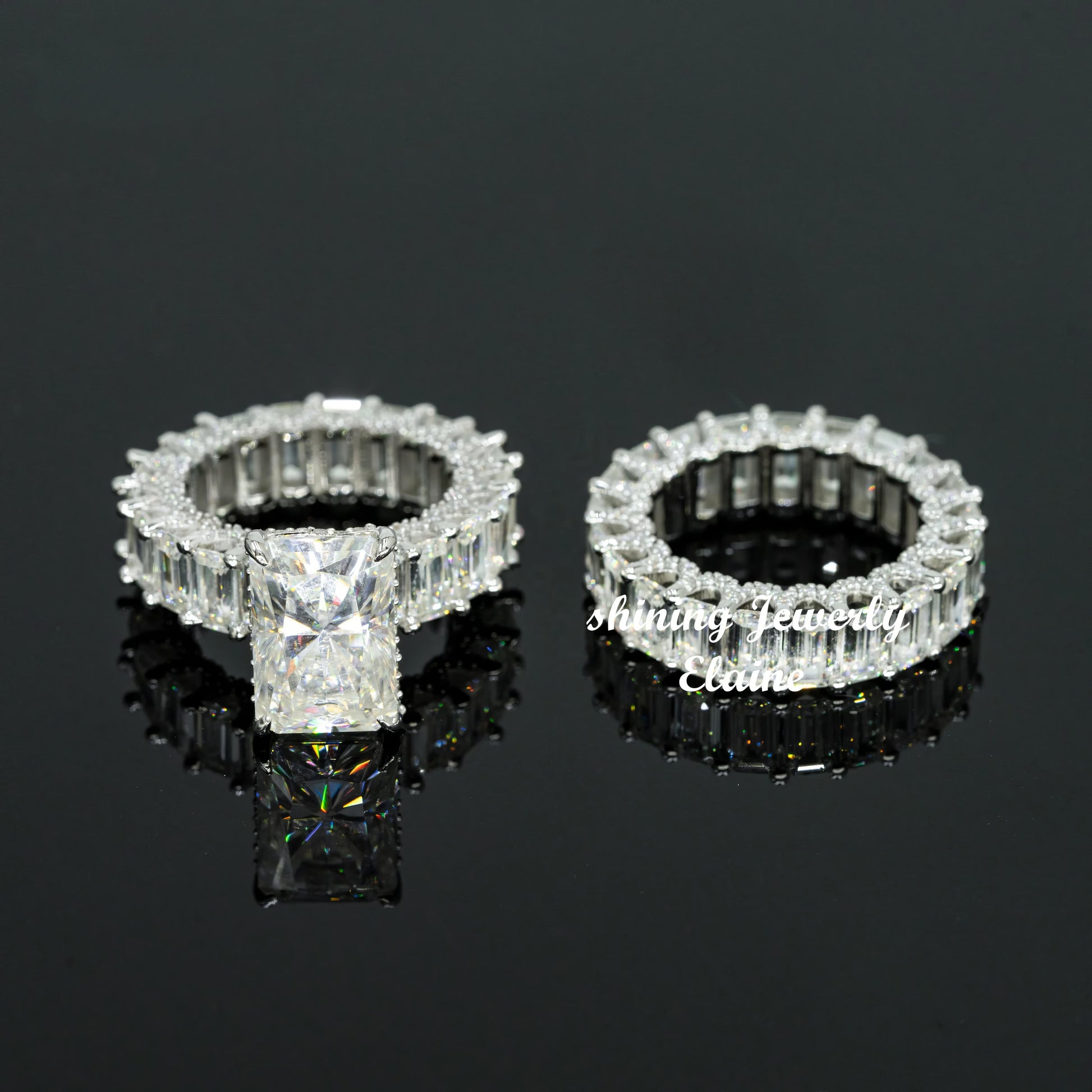 Hip Hop Jewelry Fine Jewelry 925 Sterling Silver Vvs Diamond Moissanite Custom Iced Out Ring