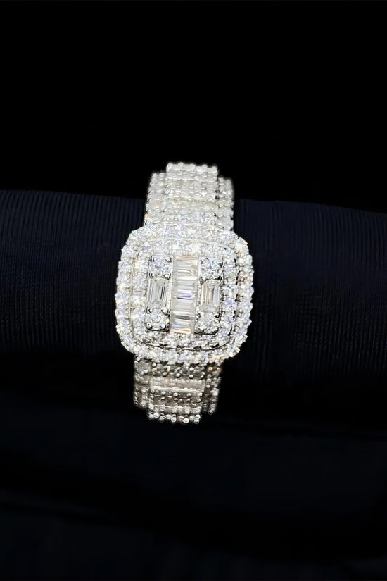 Hip Hop Fashion Ring Silver 925 Vvs Moissanite Iced Out Lab Diamond Jewelry Ring