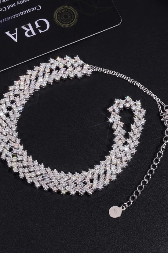 New Style Luxury Necklace 925 Sterling Silver Hip Hop Moissanite Tennis Necklace High Quality Custom Necklace for Men Women