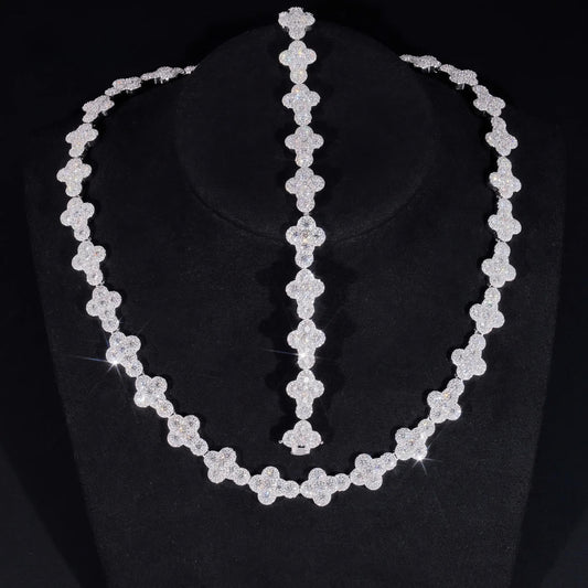 Hot Sale Cross Iced Out Chain 925 Sterling Silver Pass Diamond Tester GRA Certified VVS Moissanite Bracelets Hiphop Jewelry