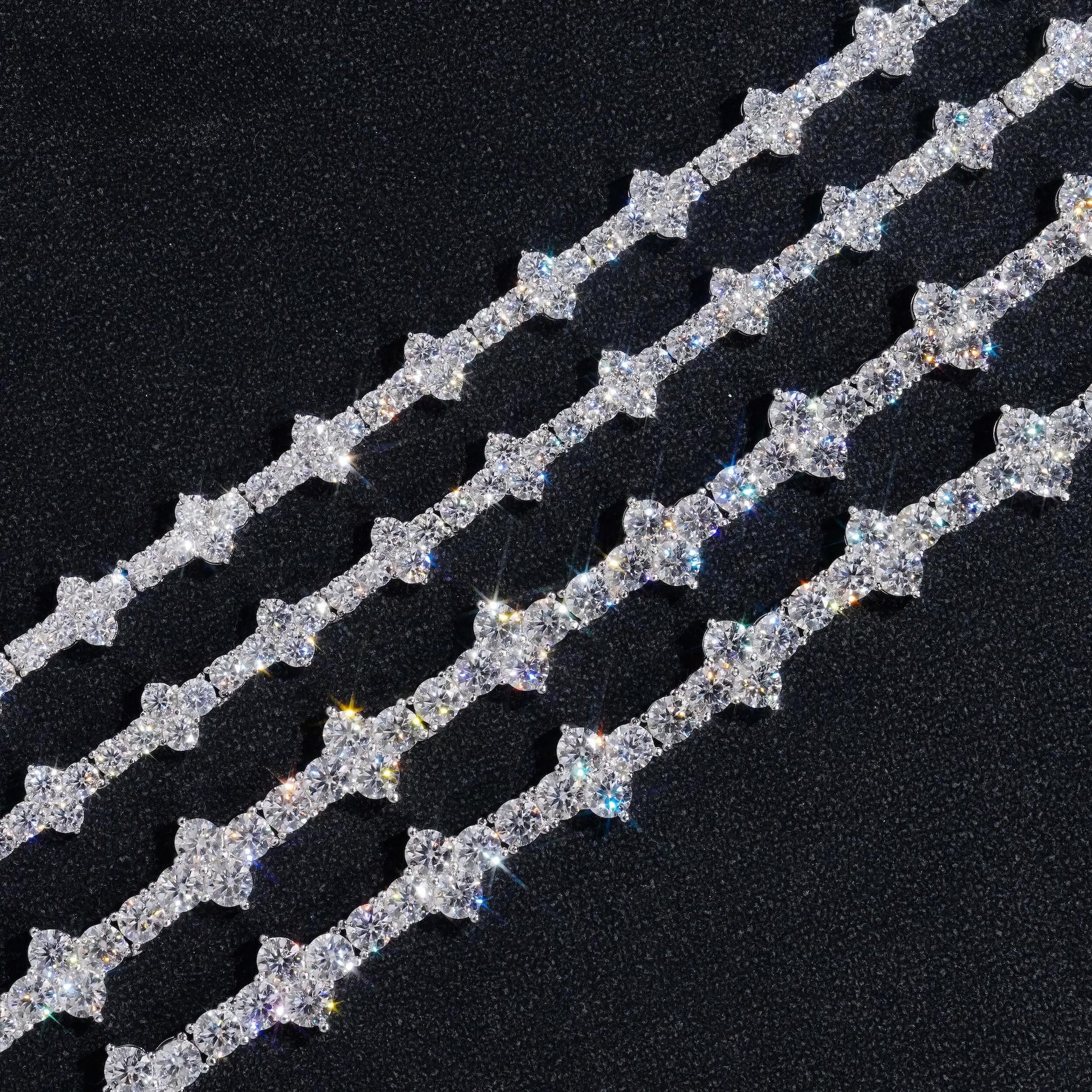 New Arrivals Tiny Cross Chian 925 Sterling Silver Bracelet Pass Diamond Tester GRA Certified VVS Moissanite Tennis Necklace