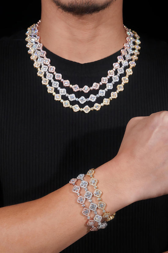 Pass Diamond Tester Iced Out Moissanite Sterling Silver Cuban Link Chain Hip Hop Men Moissanite Cuban Bracelet & Necklace
