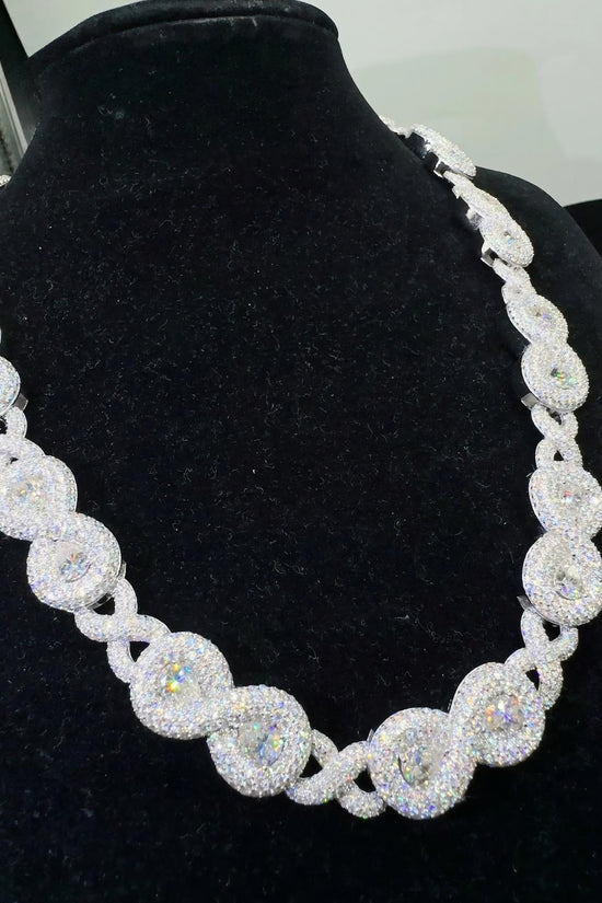 Sterling Silver 925 Fine Jewelry Pass Diamond Lab Diamond Hip Hop Iced Out Jewelry Vvs Moissanite Cuban Link Chain