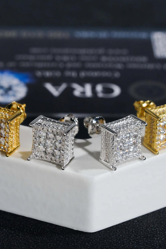 Pass Diamond Tester Fashion Jewelry Wholesale Price Luxury S925 Sterling Silver Vvs Moissanite Diamond Jewelry Stud Earrings