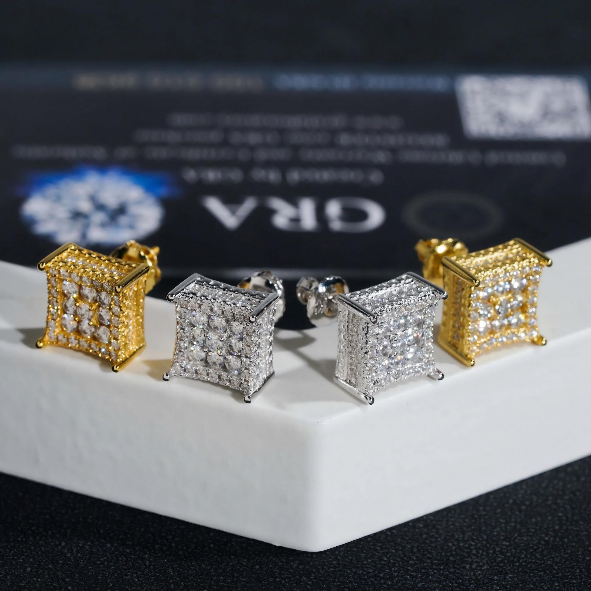 Pass Diamond Tester Fashion Jewelry Wholesale Price Luxury S925 Sterling Silver Vvs Moissanite Diamond Jewelry Stud Earrings