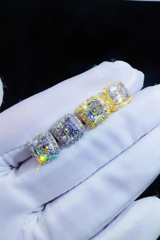 Pass Tester Diamond Earrings Hip Hop Jewelry Silver 925 Lab Diamond VVS Moissanite Iced Out Stud Earrings