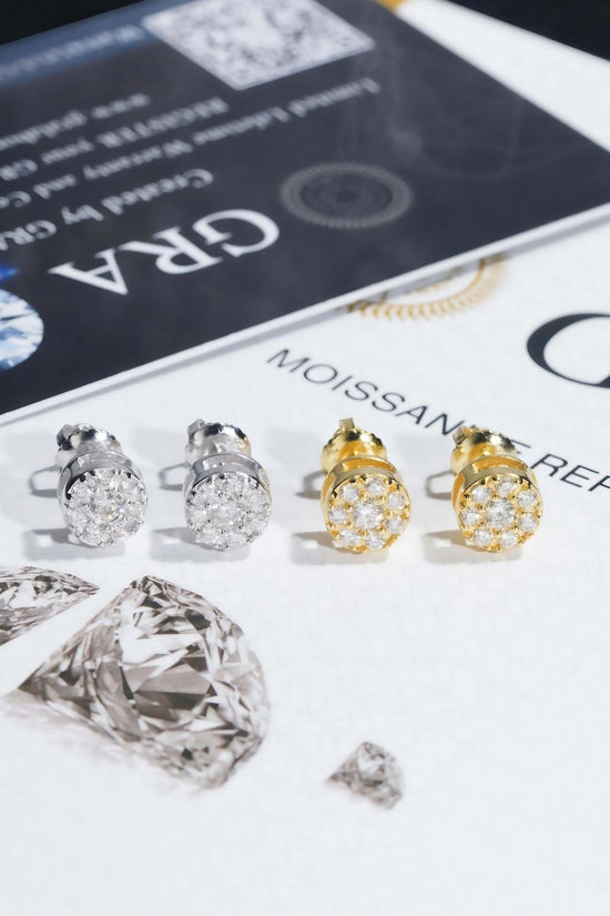 Shining Jewelry 925 Sterling Silver With Vvs Moissanite Jewelry Fashion Jewelry Moissanite Earring Stud