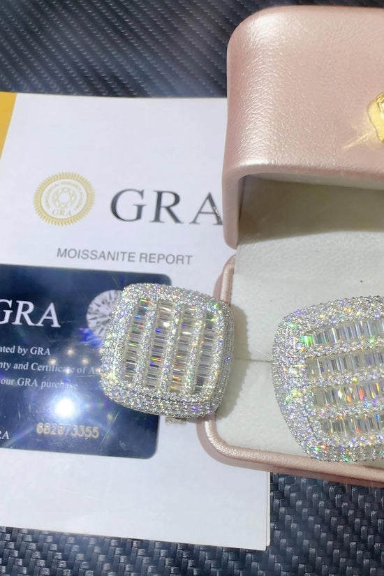 Ready to Ship Lan Diamond Jewelry Custom Ring Silver 925 Vvs Moissanite Iced Out Hip Hop Jewelry Mens Ring