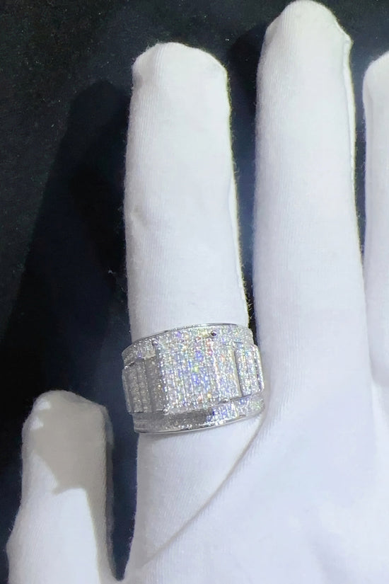 Fine Jewelry Women Rings Sterling Silver 925 Lab Diamond Vvs Moissanite Iced Out Diamond Hip Hop Iced Out Jewelry Ring