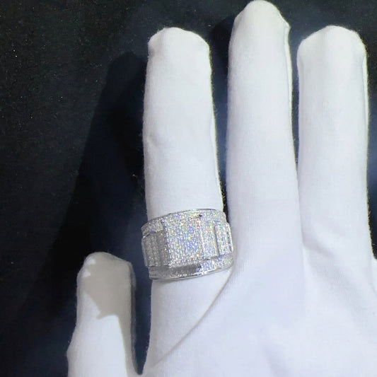 Fine Jewelry Women Rings Sterling Silver 925 Lab Diamond Vvs Moissanite Iced Out Diamond Hip Hop Iced Out Jewelry Ring