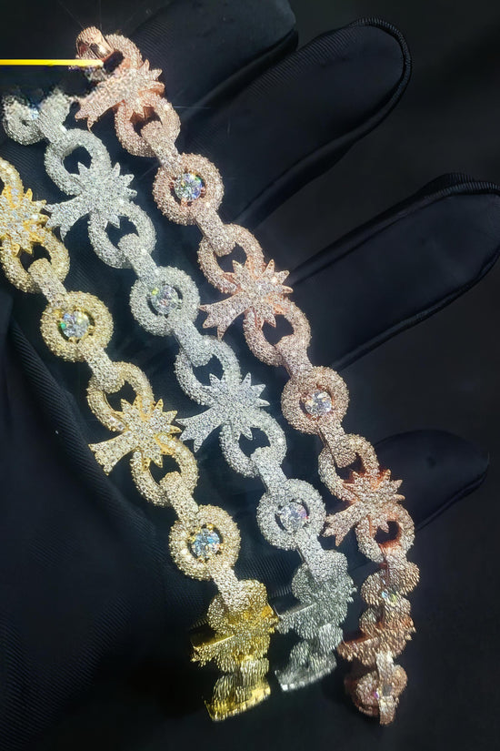 Hip Hop Jewelry Iced Out Diamond Men Fashion Bracelets Gold Plated 925 Sterling Silver Cross Moissanite Cuban Bracelet