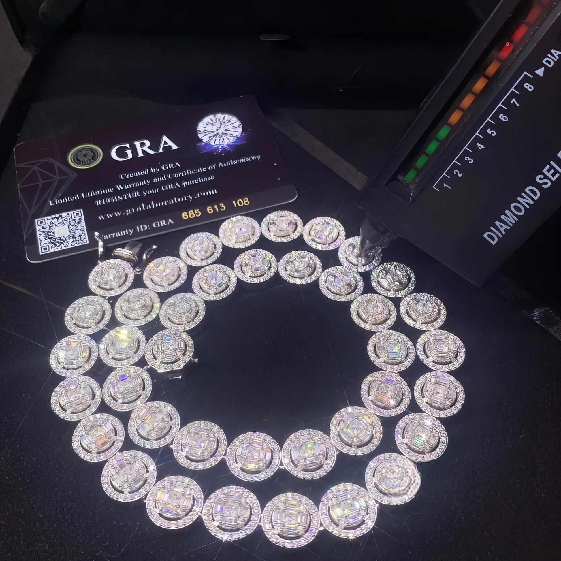 Hip Hop Jewelry Iced Out Cuban Link Necklace 13mm 925 Sterling Silver Moissanite Diamond Cuban Link Chain