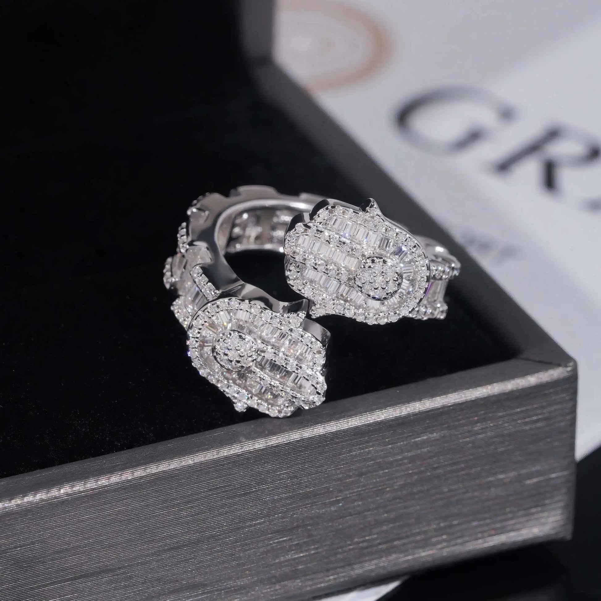 GRA Certificate 925 Sterling Silver Hip Hop Jewelry Gold Plated Hip Hop Jewelry New Style VVS Diamond Moissanite Hip Hop Ring