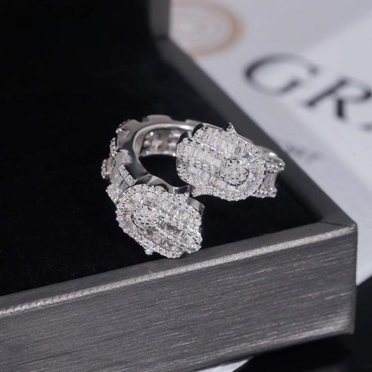 GRA Certificate 925 Sterling Silver Hip Hop Jewelry Gold Plated Hip Hop Jewelry New Style VVS Diamond Moissanite Hip Hop Ring