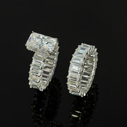 Hip Hop Jewelry Fine Jewelry 925 Sterling Silver Vvs Diamond Moissanite Custom Iced Out Ring