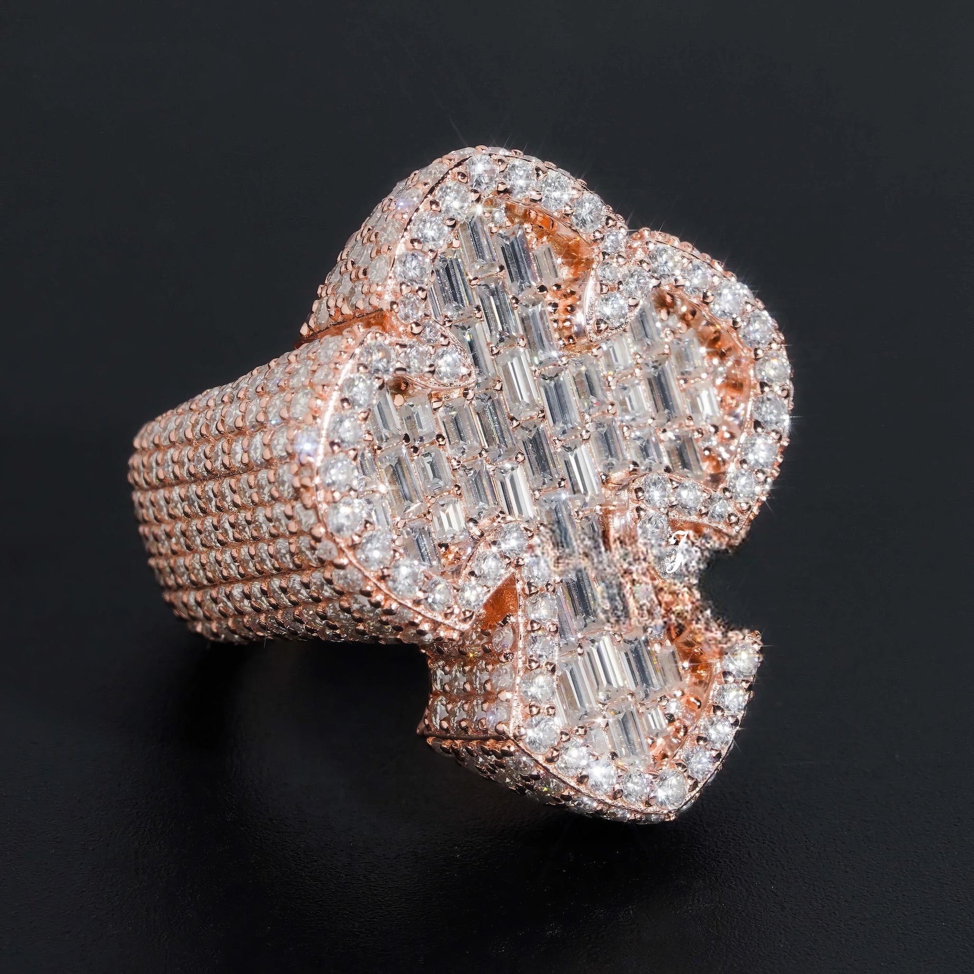Pass Diamond Tester Iced Out Vvs Moissanite Luxury 925 Sterling Silver Hip Hop Jewelry Diamond Men Ring