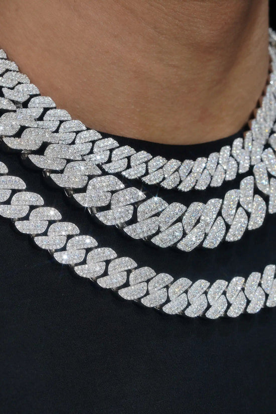 Hot Sale Rise up Moissanite Chain Pass Diamond Tester Diamonds 925 Sterling Silver Gold Plated Cuban Link Chain