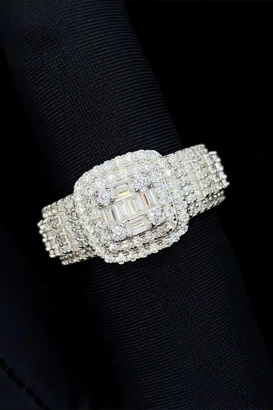 Hip Hop Fashion Ring Silver 925 Vvs Moissanite Iced Out Lab Diamond Jewelry Ring