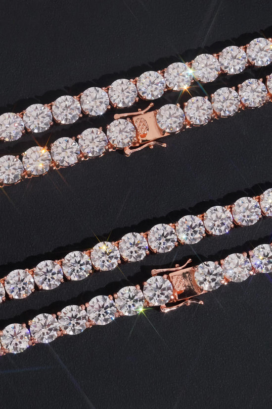 Wholesale Price 8mm Moissanite Tennis Chain S925 Gold Plated Pass Diamond Tester Gra Certificate Moissanite Fine Jewelry