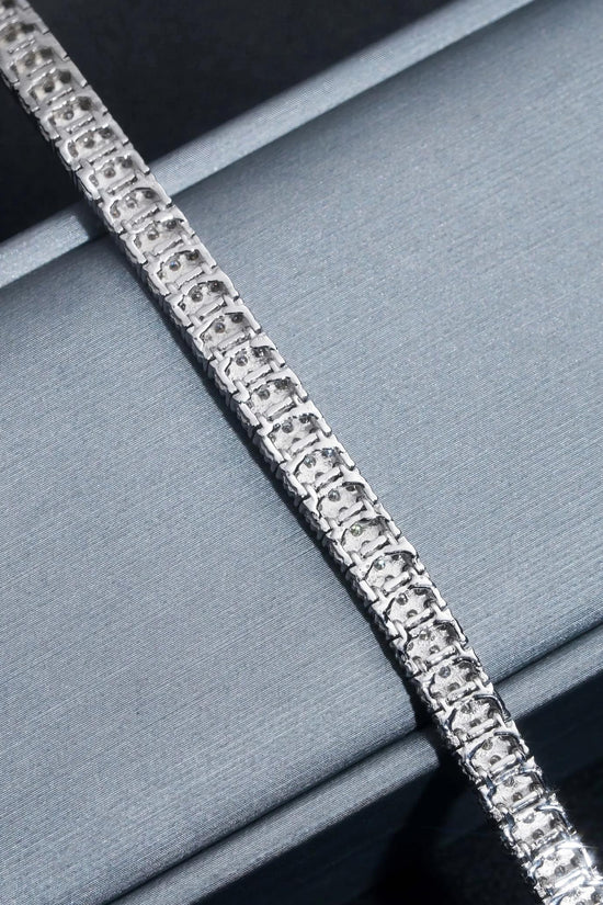 GRA Certificate Fashion Luxury 3 Rows Diamond 925 Silver Bracelet Moissanite Tennis Chain