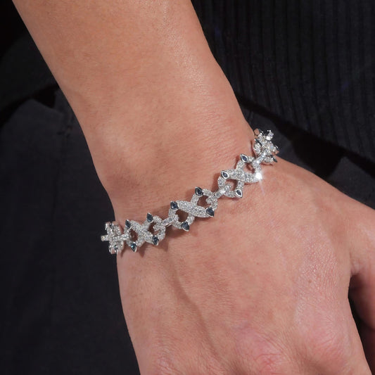 Solic Silver 925 Gold Plated Pass Diamond Tester Hip Hop Jewelry Custom Colored Moissanite Iced Out Cuban Link Chain Bracelet