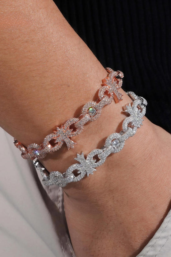 Pass Diamond Tester 925 Sterling Silver Hip Hop Iced Out Cross Infinity Cuban Link Moissanite Diamond Bracelet