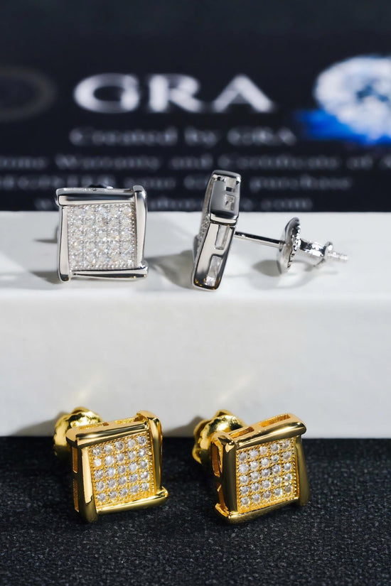 Pass Diamond Tester High Quality 925 Sterling Silver Women Hot Selling Fashion Jewelry Vvs Moissanite Stud huggies Earrings