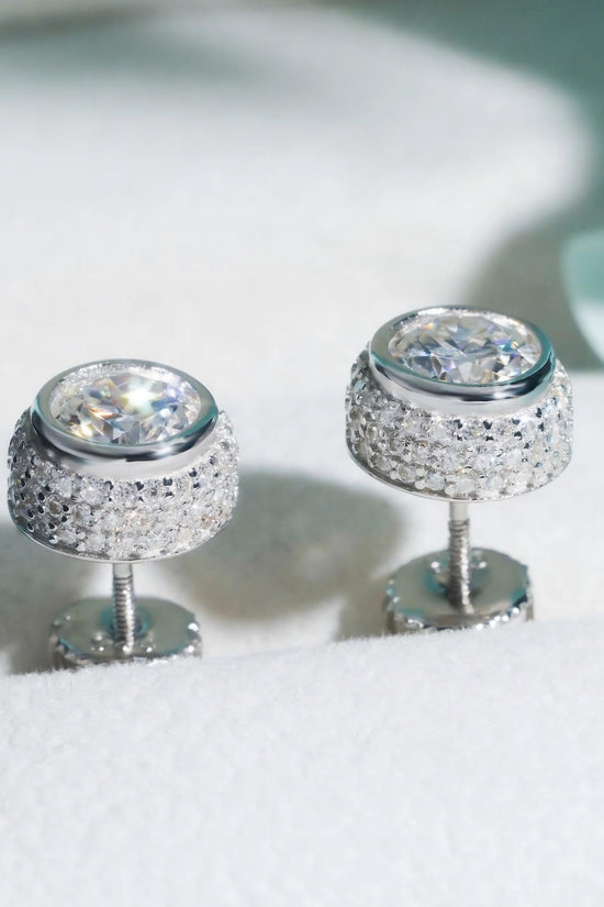 Factory Pass Diamond Tester Hot Selling Custom Sterling Silver Fine Jewelry Diamond Vvs Moissanite Earrings for Women