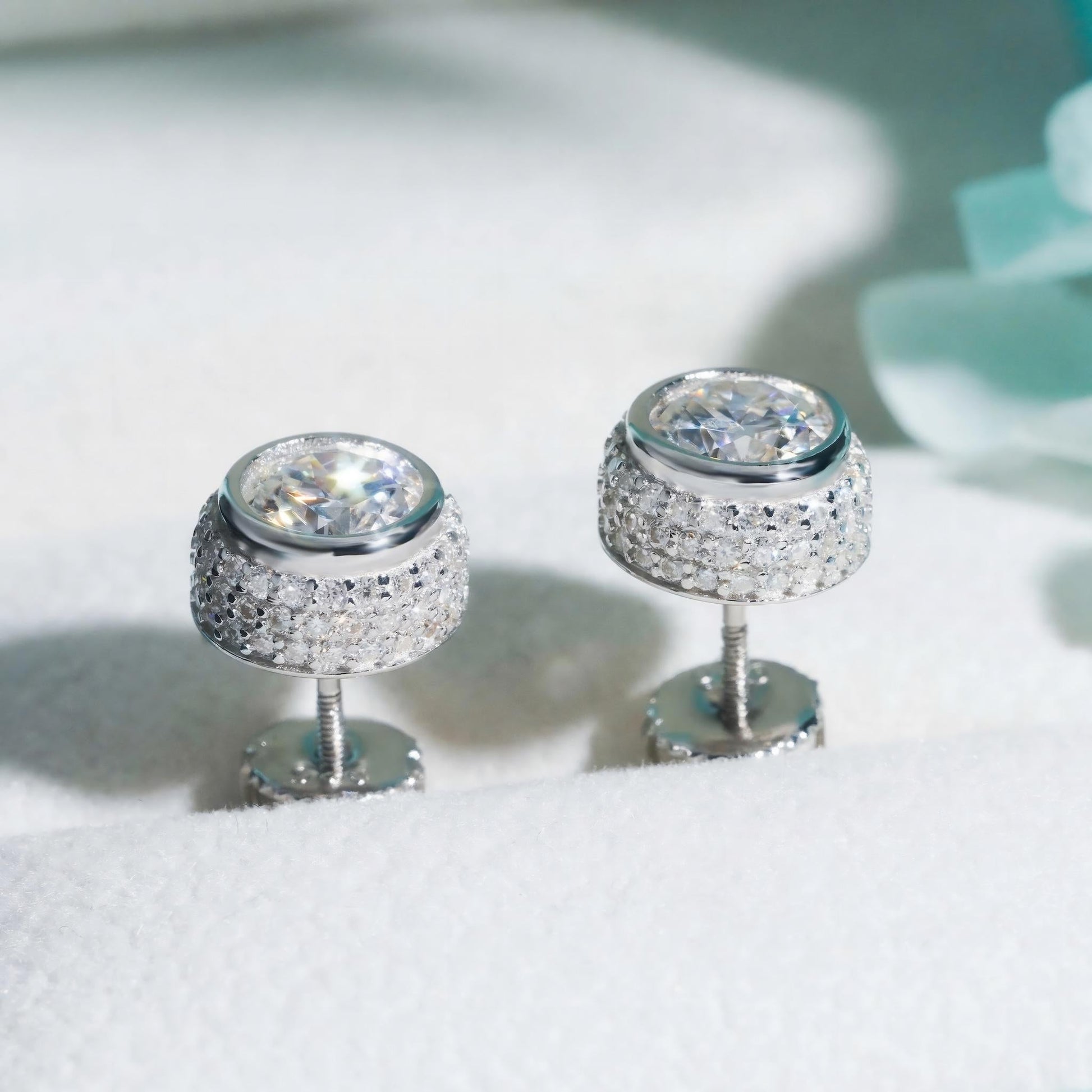 Factory Pass Diamond Tester Hot Selling Custom Sterling Silver Fine Jewelry Diamond Vvs Moissanite Earrings for Women