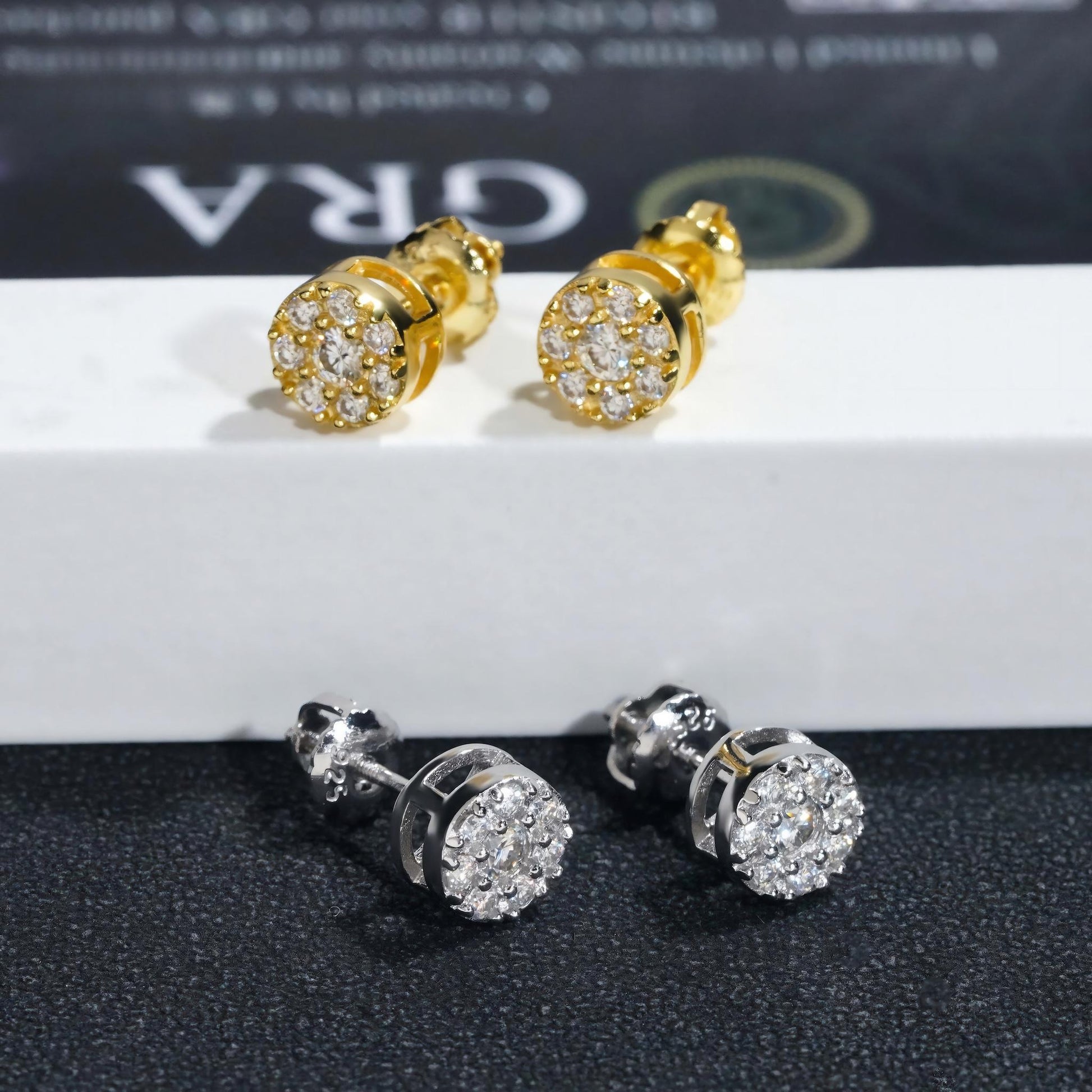 Shining Jewelry 925 Sterling Silver With Vvs Moissanite Jewelry Fashion Jewelry Moissanite Earring Stud