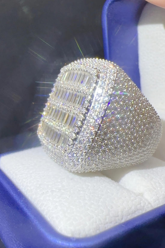 Ready to Ship Lan Diamond Jewelry Custom Ring Silver 925 Vvs Moissanite Iced Out Hip Hop Jewelry Mens Ring