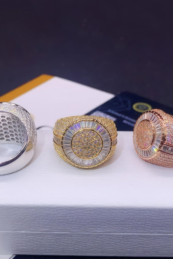 Fine Jewelry Luxury Design Rapper Hip Hop Rings Iced Out 925 Silver VVS Moissanite Diamond Ring GRA Certificated