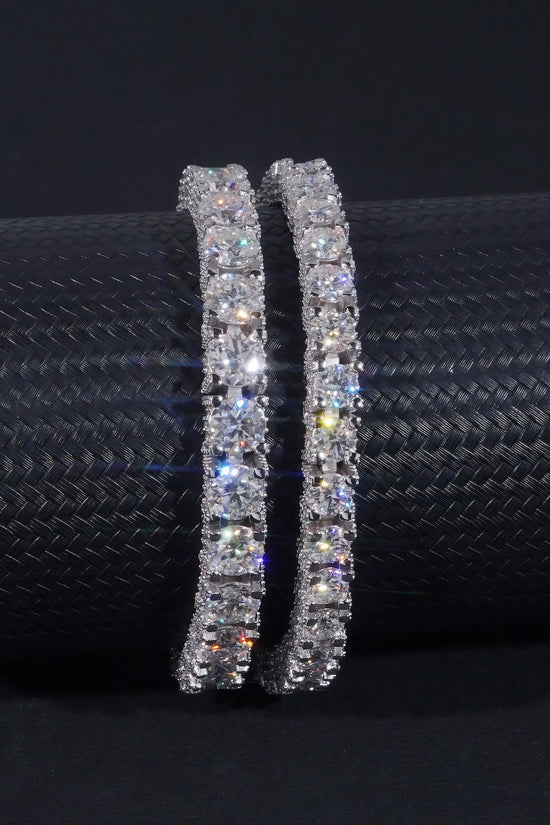 RTS Factory Price Hip Hop 925 Sterling Silver 5mm 6.5mm VVS Diamond Necklace Fully Iced Out Moissanite Tennis Chain